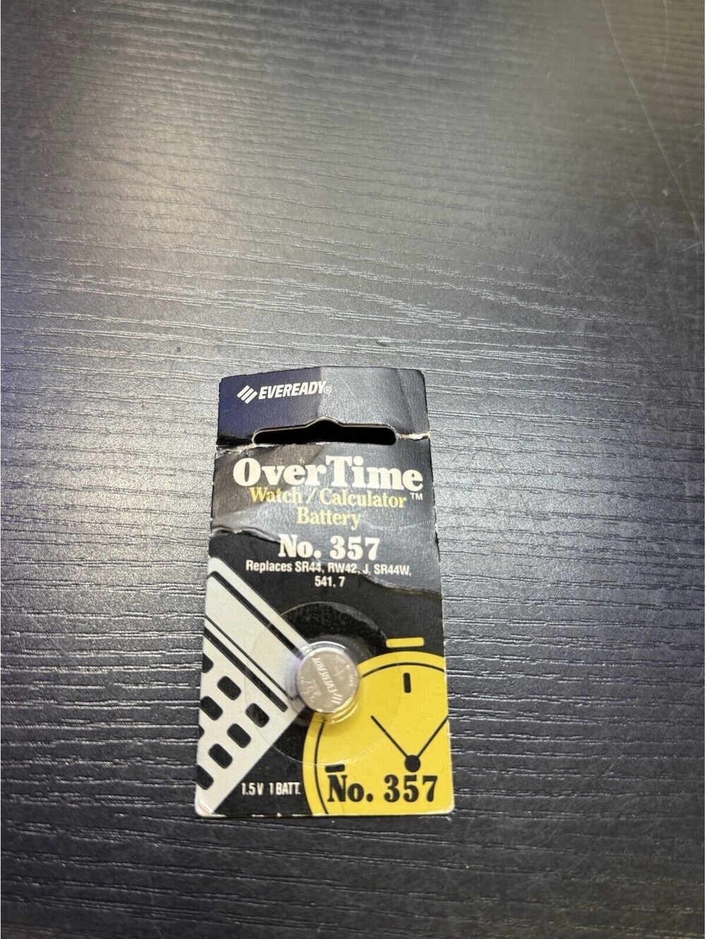 Vintage Eveready OverTime 357 Watch Battery Sealed Package
